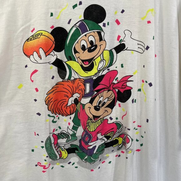 Vintage 80’s Dsney Mickey Mouse Minnie Mouse, football cheerleader shirt - Picture 1 of 2